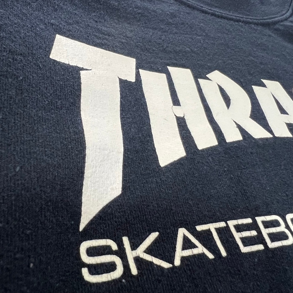 THRASHER Skateboard Magazine Sweatshirt Adult Small Black Graphic Pullover Skate - Picture 5 of 16